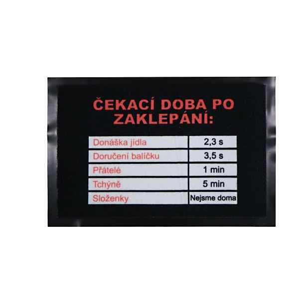 POSLEDNÍ ŠANCE: Rohožka Čekací doba 40x60 cm - na ven i na doma, 40x60, černá, GDmats