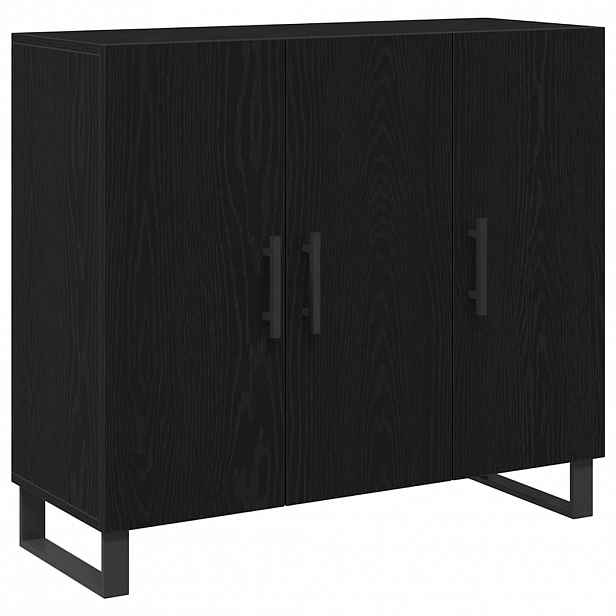 vidaXL Servírovací skříň Černý dub 90 x 34 x 80 cm Kompozitní dřevo