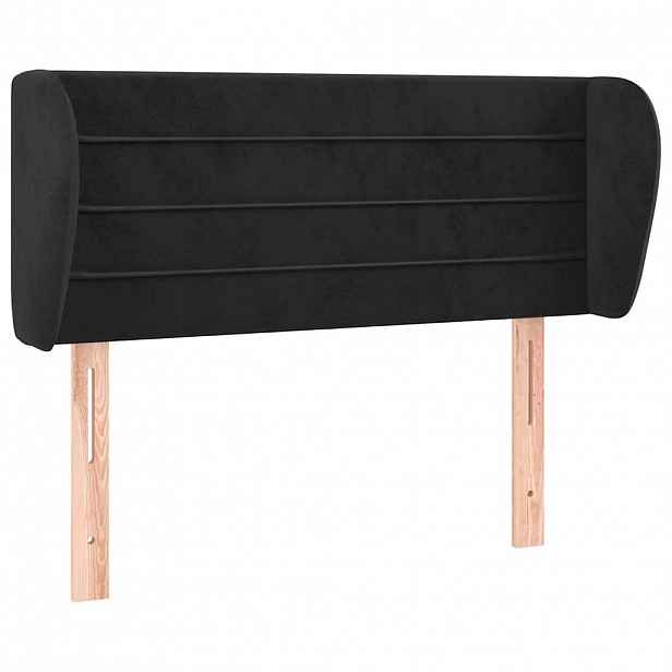 vidaXL Čelo postele typu ušák černé 93x23x78/88 cm samet