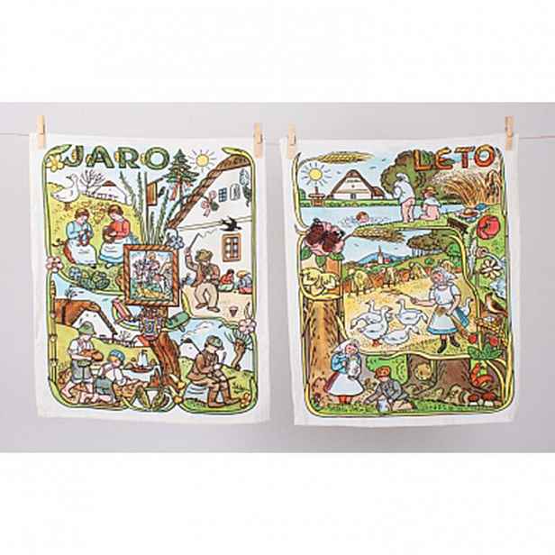 Bavlněné utěrky LADA Jaro & Léto 50 x 54 cm 2 ks