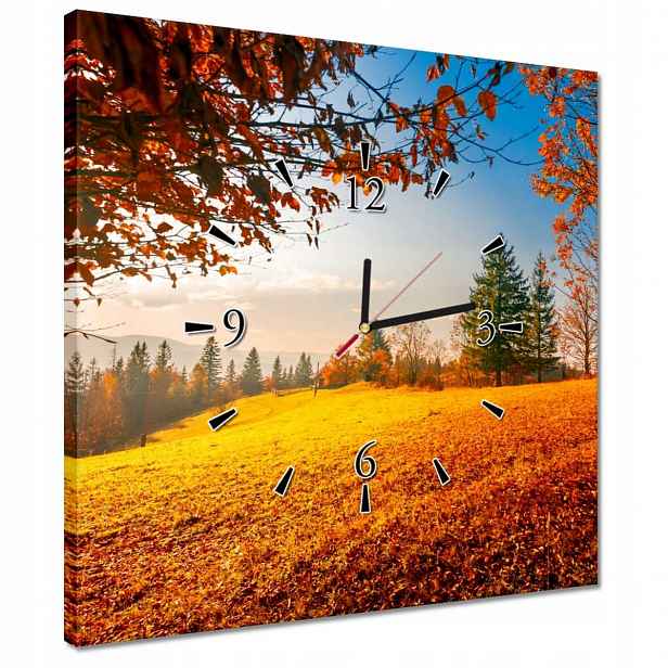 Hodiny 40x40 Podzimní krajina
