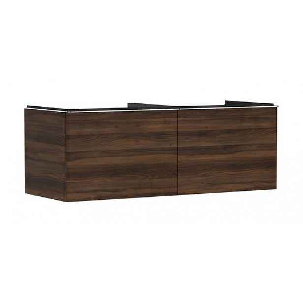 Skříňka pod umyvadlo pod desku Hansgrohe Xelu Q 136x49,5x55 cm tmavý ořech 54069000