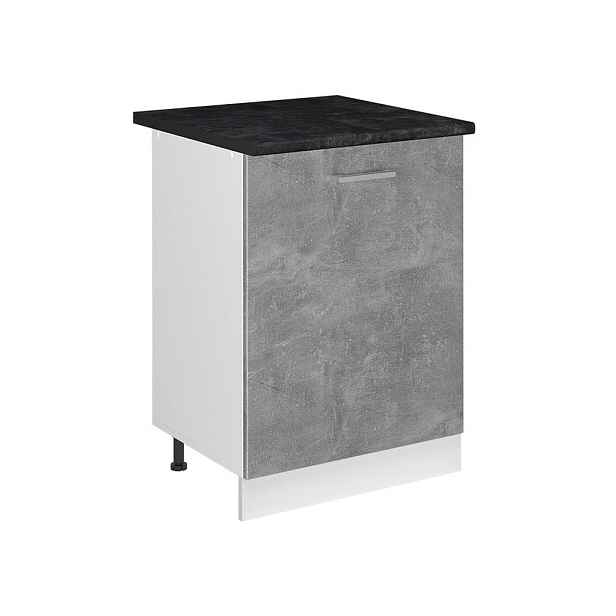 Vicco SPODNÍ SKŘÍŇKA KUCHYŇSKÉ LINKY R-Line, Beton/Bílá, 60 cm s 1 dveřmi pracovná doska antracitová