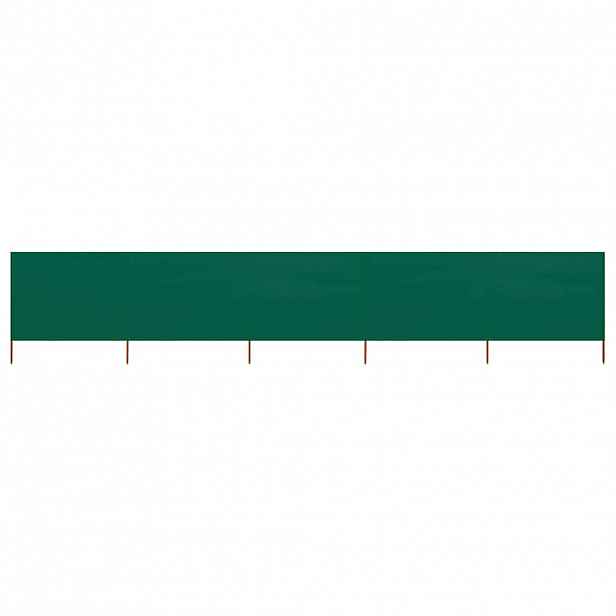 vidaXL 5dílná zástěna proti větru látková 600 x 80 cm zelená