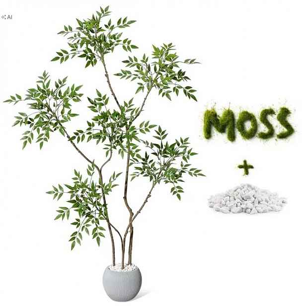 Garvee Umělá rostlina Nandina Stromek v květináči 150 cm