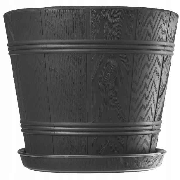 Květináč Obal Na Květináč Podstavec Grafit 34cm