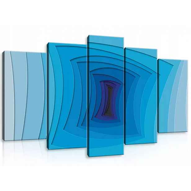 Obraz Na Plátně Plátno 100x60 Modrý Tunel 3D