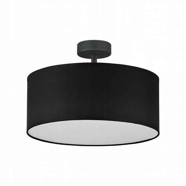 Stropní Svítidlo Rondo Černý Abažur 4xE27 45 cm Moderní design Obývací pokoj Dům