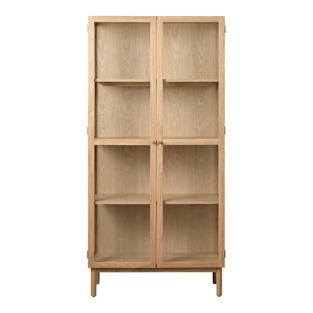 Vitrína z dubového dřeva v přírodní barvě 190x90 cm Elba – Unique Furniture