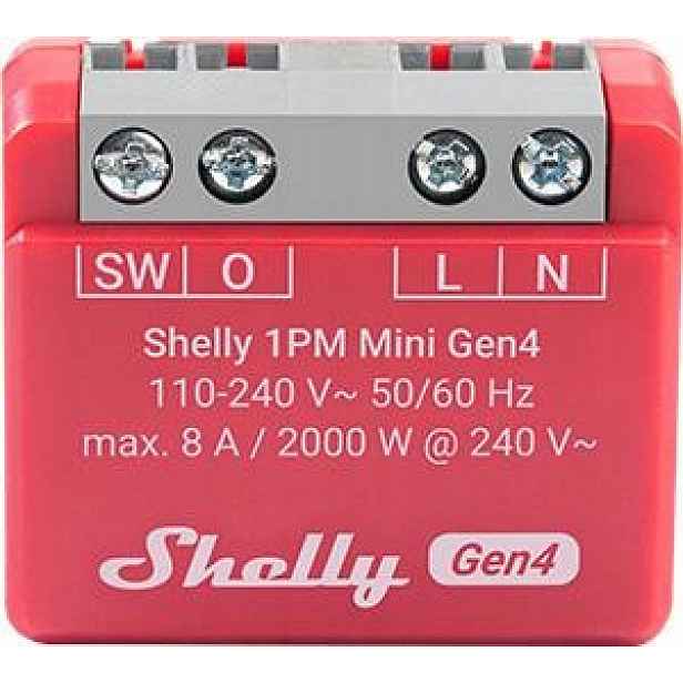 Shelly 1PM Mini GEN4 S Elektroměrem