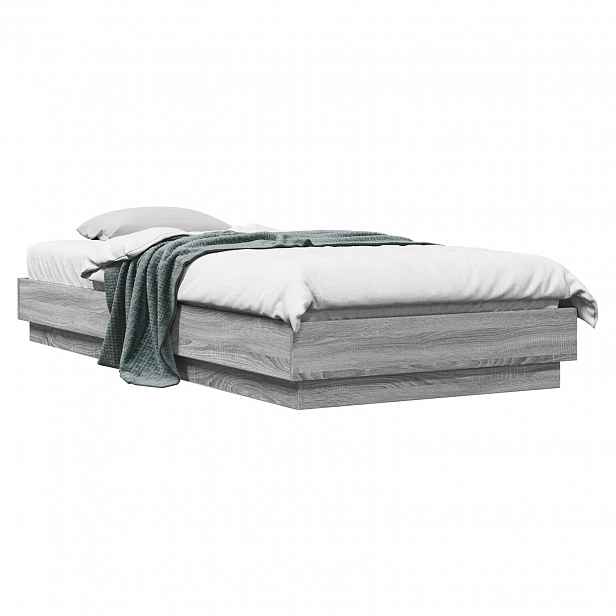 vidaXL Postel na podlaze Šedý Sonoma 80 x 200 cm Kompozitní dřevo