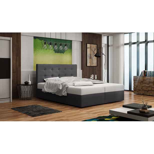 Čalouněná postel s úložným prostorem DELILAH 1 - 140x200, šedá