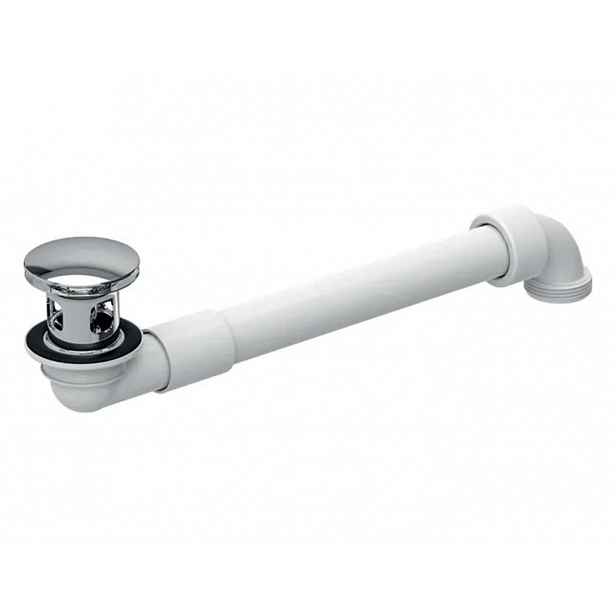 Geberit - Úsporný sifon pro umyvadla s přepadem, ClickClack, chrom 152.071.21.1