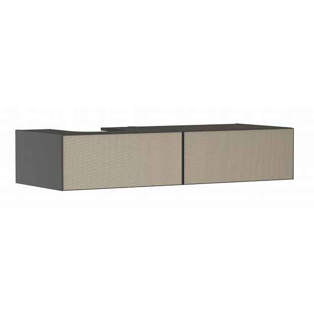 Hansgrohe Xevolos E - Umyvadlová skříňka, 28x137x55 cm, 2 zásuvky, matná šedá/strukturovaný bronz 54321390