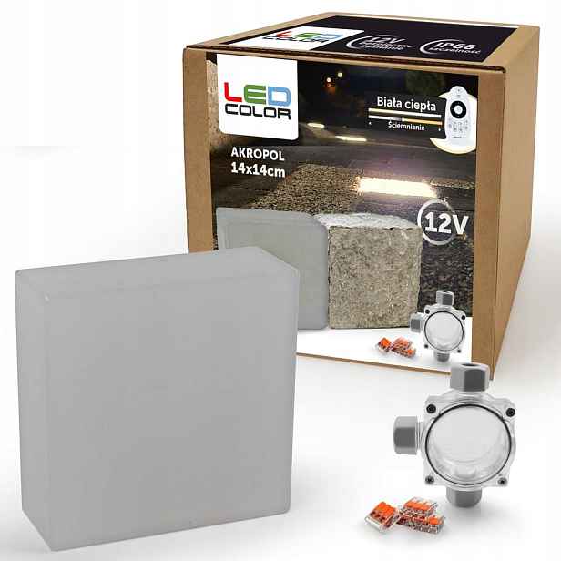 Led nájezdové svítidlo 12V IP68 14x14 Bc 3100K Lampa