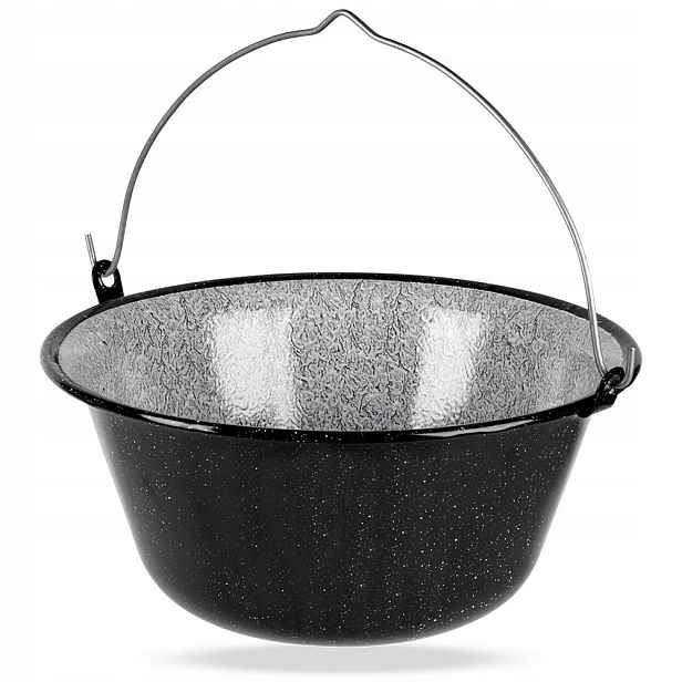 Maďarský závěsný kotlík, smaltovaný, 13 l
