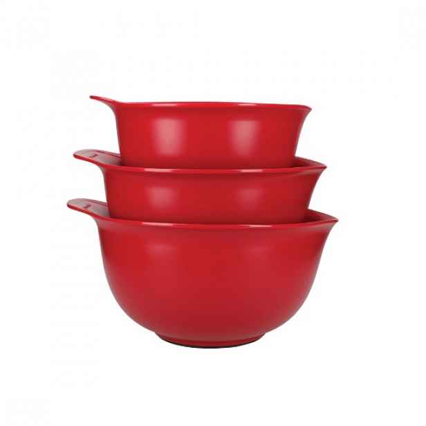 Sada 3 mixovacích nádob, plast, Empire Red - značka KitchenAid