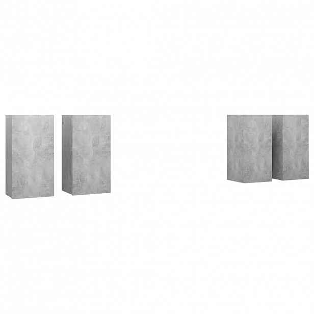 vidaXL TV skříňky 4 ks betonově šedé 30,5 x 30 x 60 cm dřevotříska