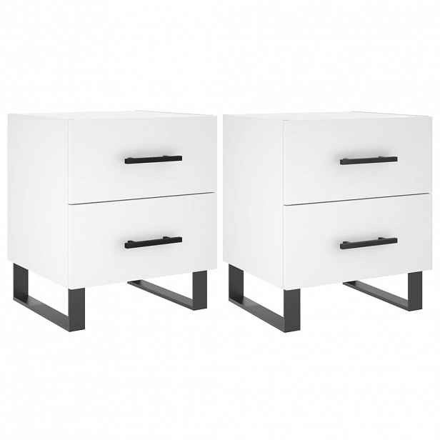 vidaXL Noční stolky 2 ks bílé 40 x 35 x 47,5 cm kompozitní dřevo