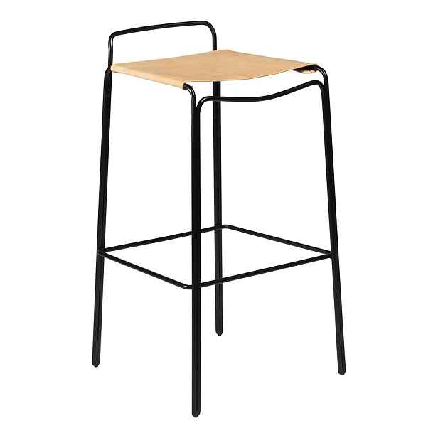Hnědá barová stolička (výška sedáku 77 cm) Paz – DAN-FORM Denmark