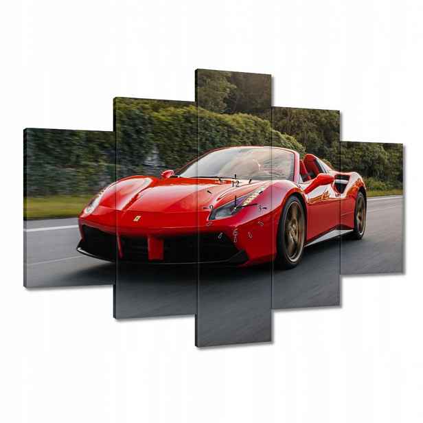 Hodiny 150x105 Červené Ferrari Cesta