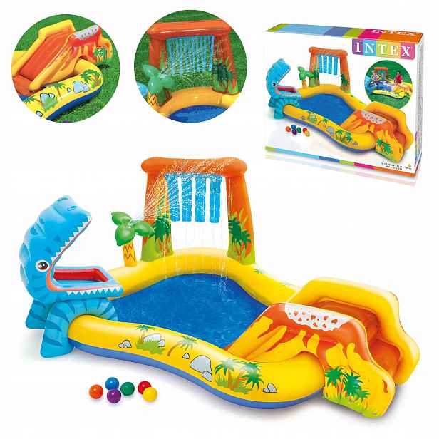 Intex 57444NP Vodní dětské hřiště pro děti 249 x 191 x 109 cm Dinosaurus