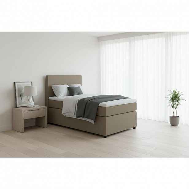 MID.YOU POSTEL BOXSPRING, 90/200 cm, pískové barvy