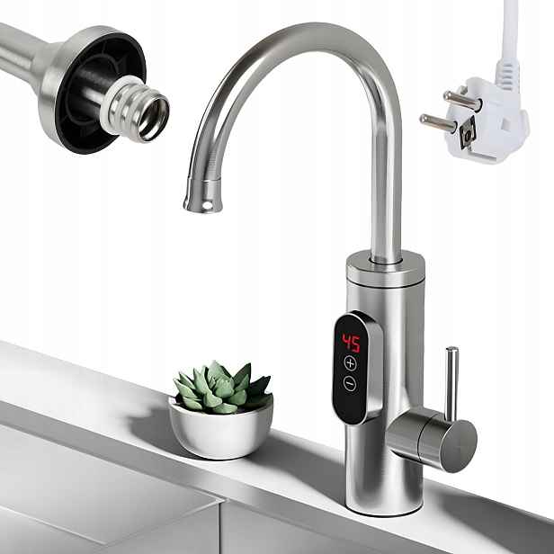 Průtokový Elektrický Ohřívač Vody Kuchyňská Baterie Reg 3000W 40-60°C