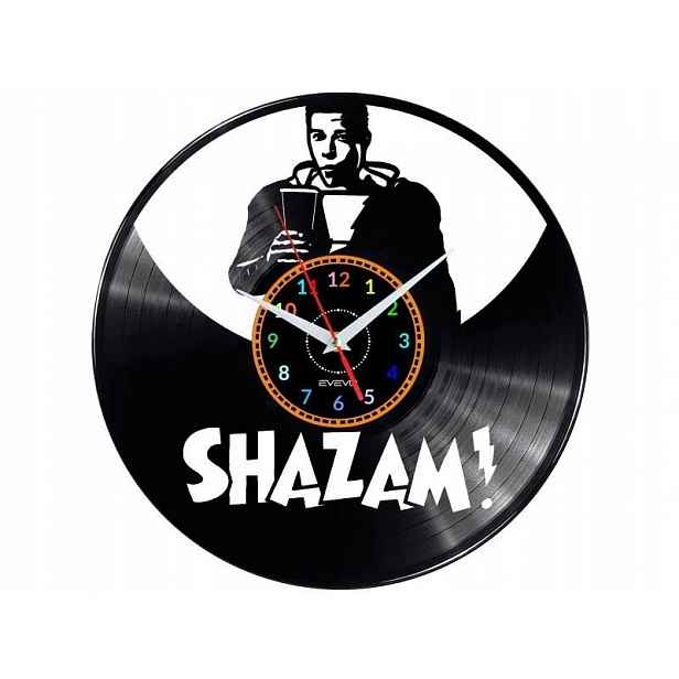 Shazam Dárek Originální dekorace do domu Hodiny z vinylové desky