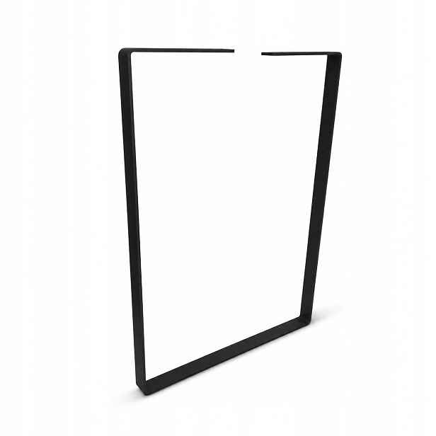 Stolová noha kovová 72x50 cm Plochá 40x5 Černá Loft Industrial Nkrm