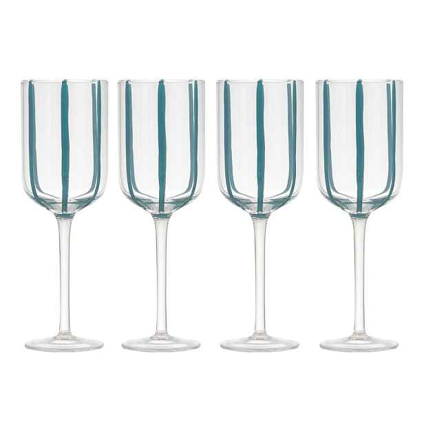 Skleničky v sadě 4 ks na víno 350 ml Stripe – Ladelle