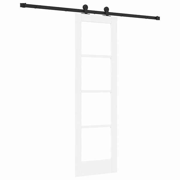 vidaXL Posuvné dveře ORKDAL 61 x 198,5 cm Masivní borové dřevo a sklo
