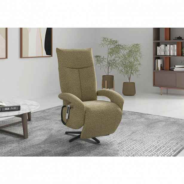Sit & More RELAXAČNÍ KŘESLO, textil, olivově zelená