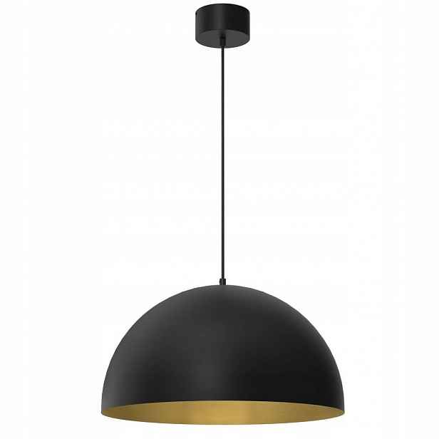 Černá kovová závěsná lampa Single 3004 Luminex