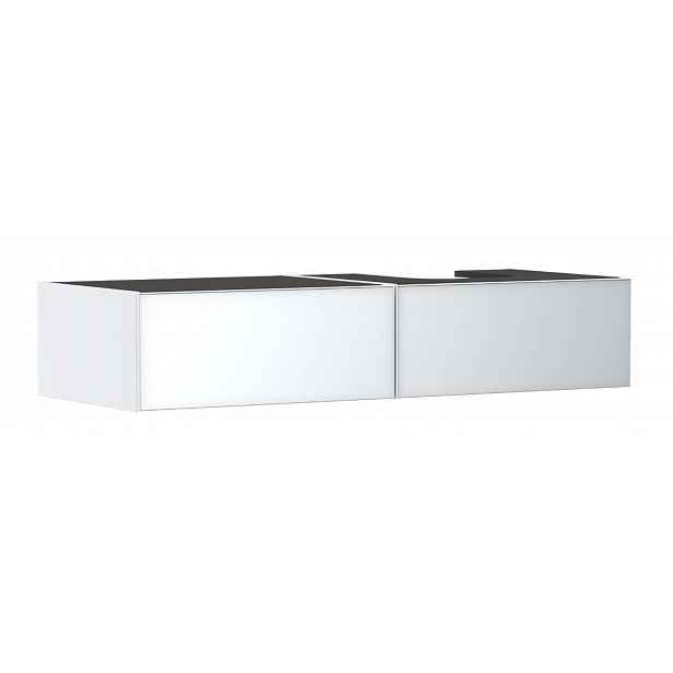 Hansgrohe Xevolos E - Umyvadlová skříňka, 28x137x55 cm, 2 zásuvky, matná bílá/metalická bílá 54322320