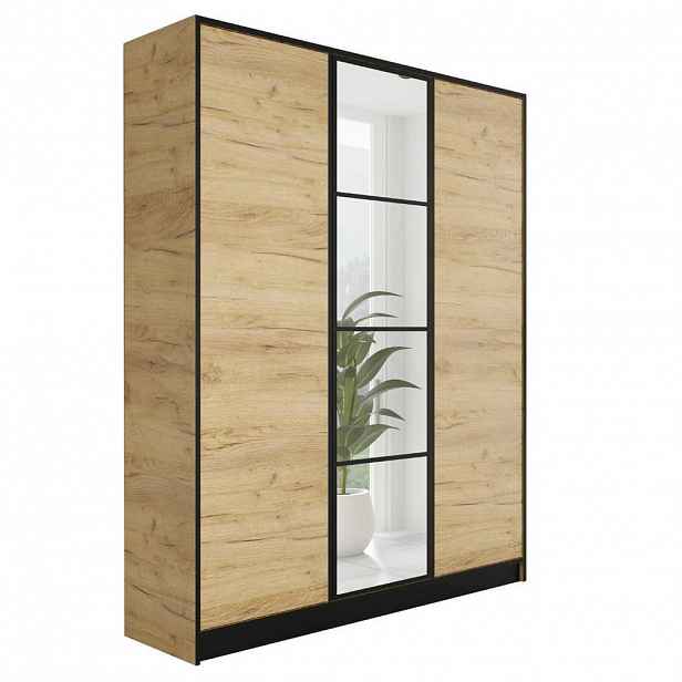 Kier Furniture ŠATNÍ SKŘÍŇ EDEN 3D v1 - 156,4x205x39 cm- Dub Craft