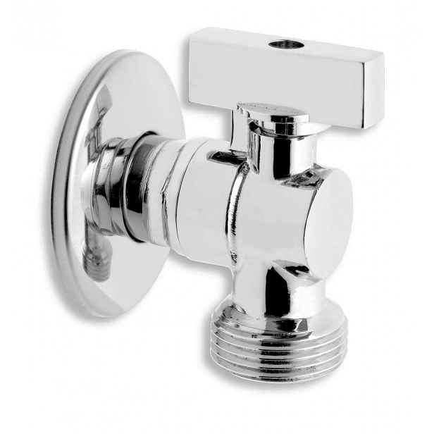 Novaservis - Pračkový rohový ventil se zpětnou klapkou 1/2"x3/4", chrom CF3016
