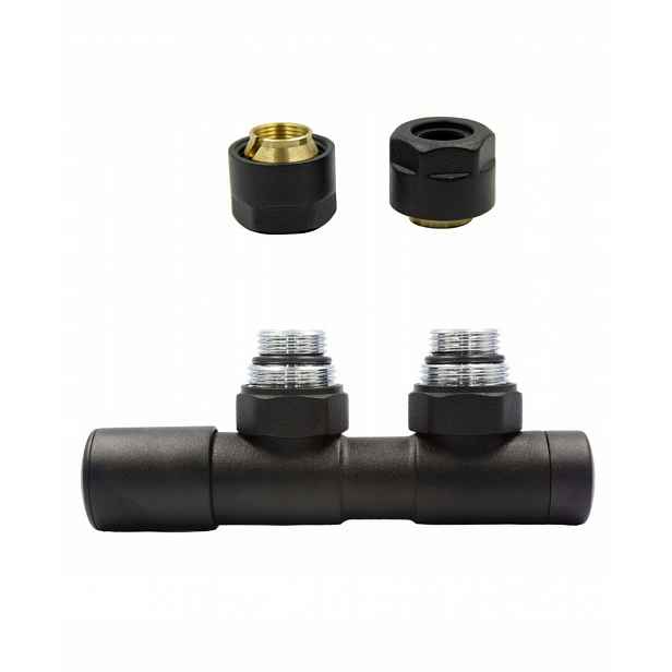 Ventil reg 50 mm Twins černý, levý, Cu
