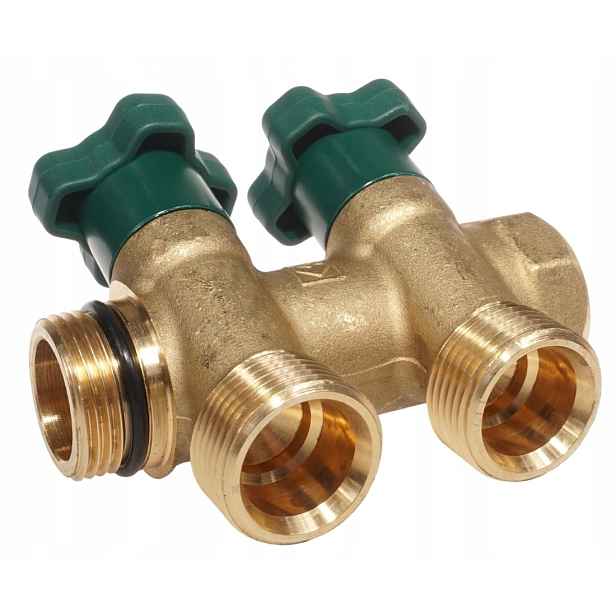 Rozdělovač Pitné Vody 2 Sekce Herz 3/4 PN10 T-less Pro Vodní Instalace