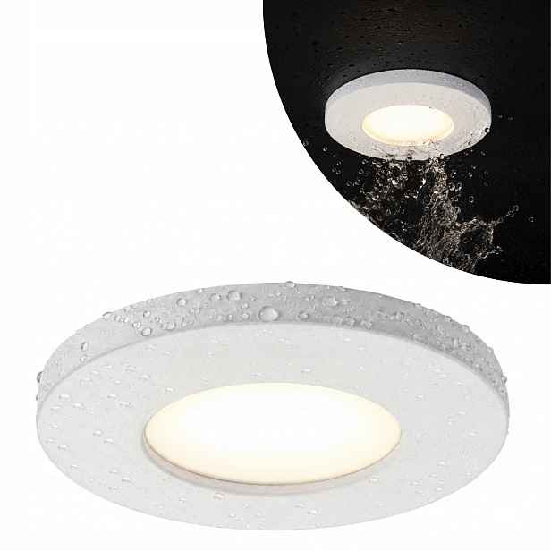 Sada 2 x Light Prestige Lagos kulaté stropní svítidlo pod omítku kulaté 1xGU10 bílé IP65