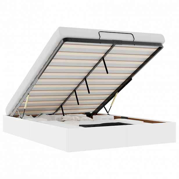 vidaXL Osmanský rám postele bez matrace bílý 140x190 cm umělá kůže