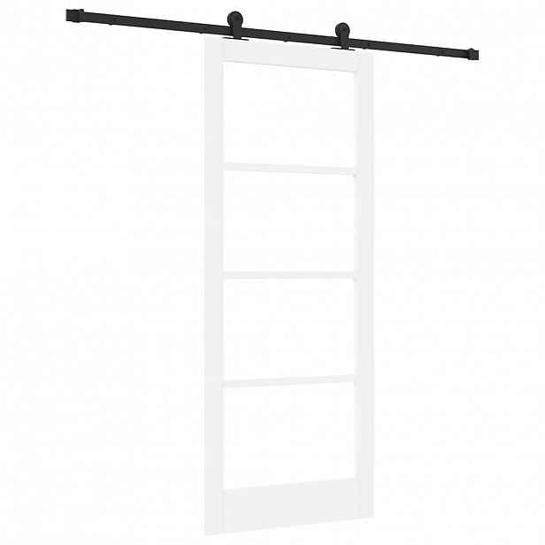 vidaXL Posuvné dveře ORKDAL 83 x 202 cm Masivní borové dřevo a sklo