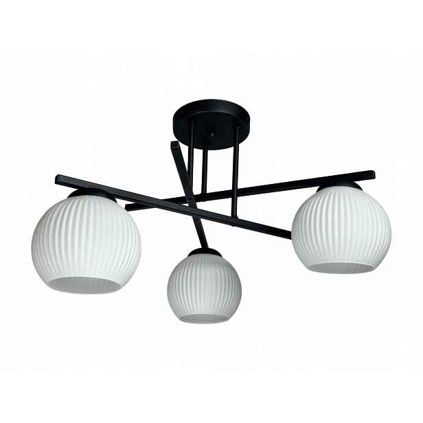 Euro-Lamp Stropní Svítidlo Nexus 3 černá Stínidlo Pruhovaná bílá 3x60W Výrobce