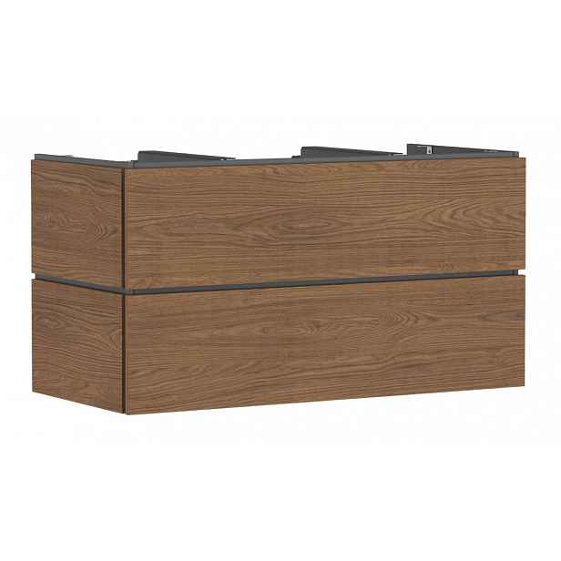 Hansgrohe Xilesa E - Umyvadlová skříňka, 62x118x55 cm, 2 zásuvky, kašmírový dub 54303550