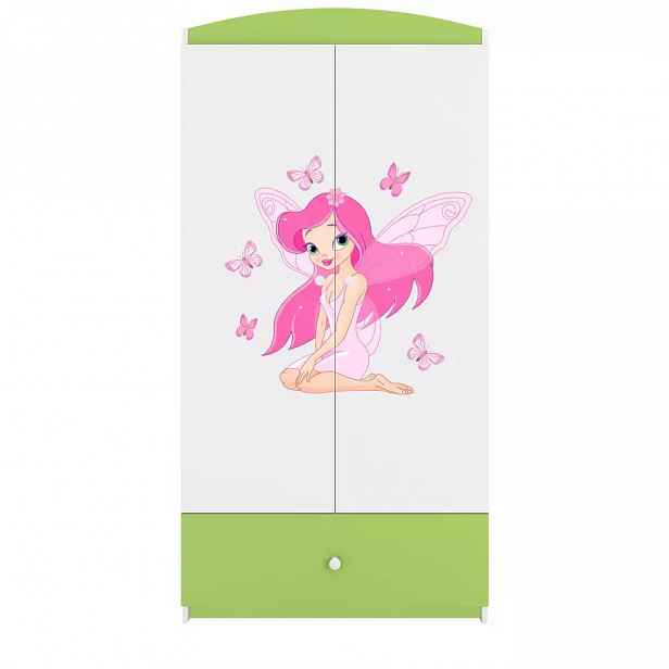 Skříň Babydreams zelená - Víla 1