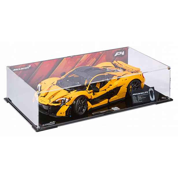Vitrína s pozadím Blacked Brick pro Lego 42172 Technic McLaren P1