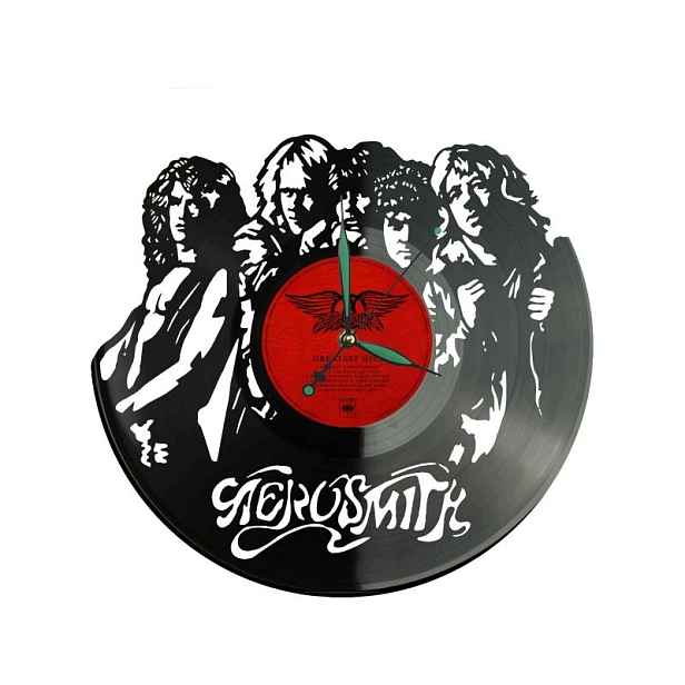 Aerosmith Dárek Originální dekorace do domu Hodiny z vinylové desky