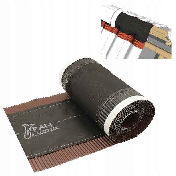 Hliníková Páska Pod Gąsior 310 mm Hnědá 5 m Ral 8017 Plná