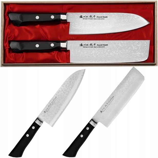 Satake Unique Sai VG-10 Japonská sada 2 nožů Santoku 17 cm a Nakiri 17 cm
