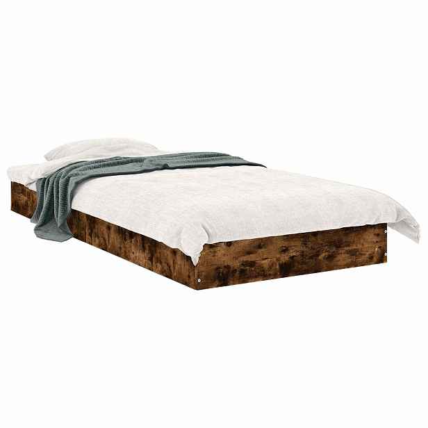 vidaXL Postel na podlaze Kouřový dub 80 x 200 cm Kompozitní dřevo